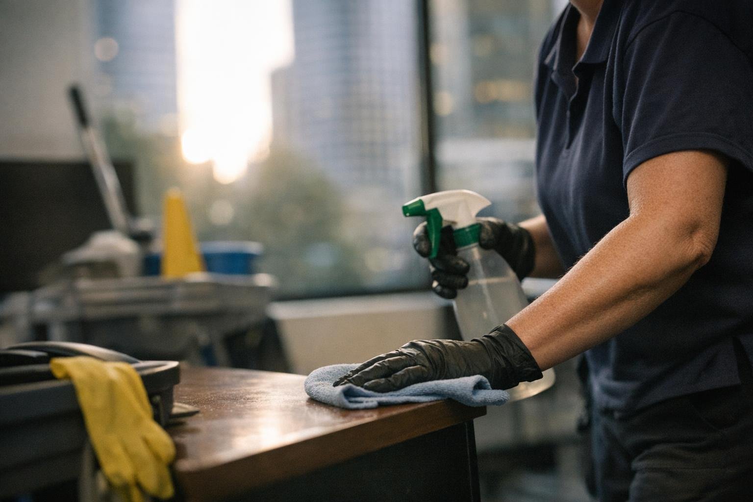 Eco Friendly Cleaning in Office Cleaning: Eco Friendly Cleaning is a method of cleaning offices using non-toxic, biodegradable — visual guide