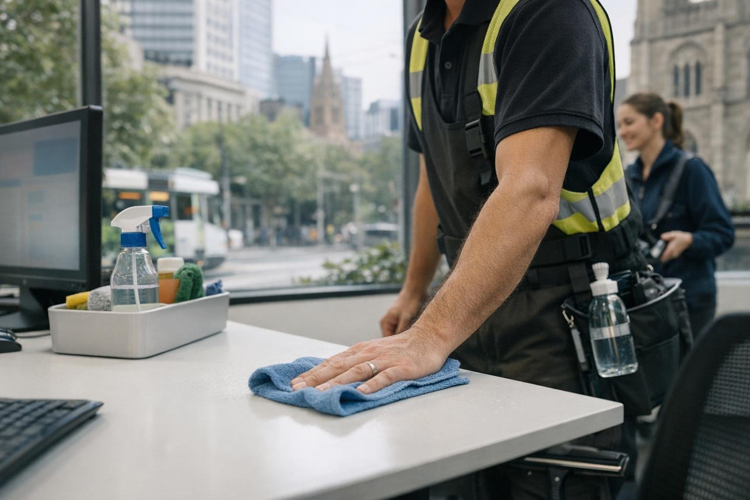 How Floor Maintenance Schedule applies to Office Cleaning services in Melbourne CBD, Australia — practical illustration