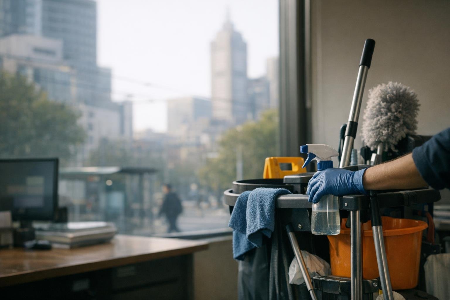 How Office Disinfection Services applies to Office Cleaning services in Melbourne CBD, Australia — practical illustration