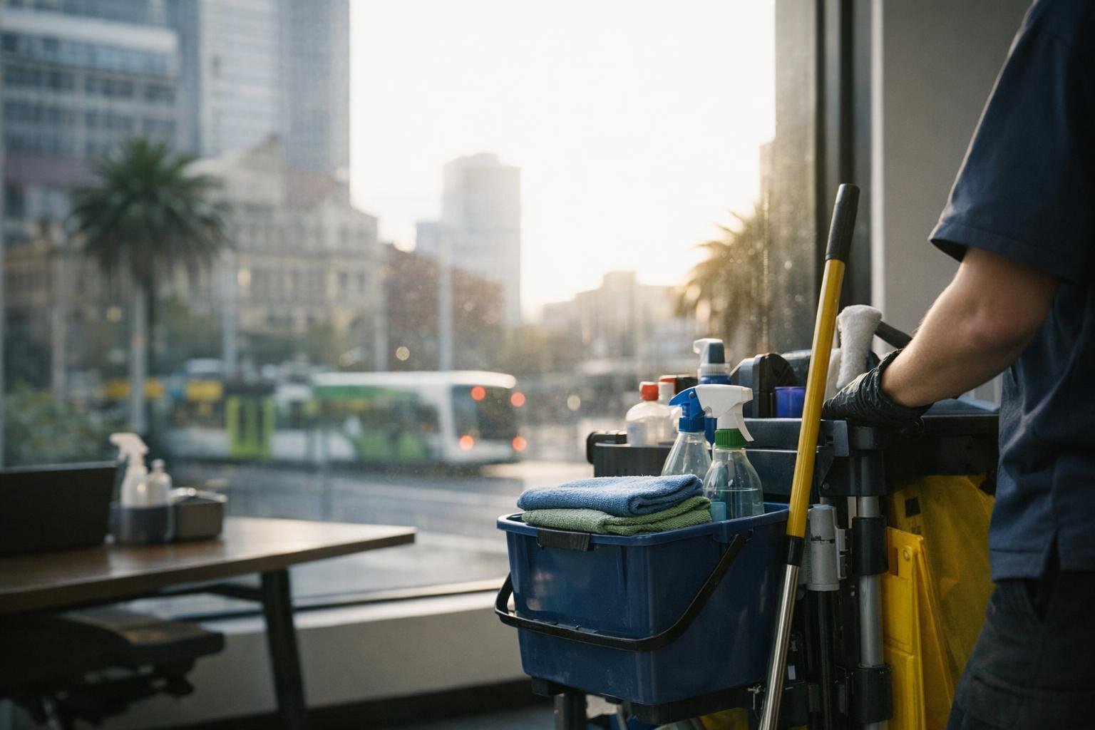 Office Furniture Cleaning in Office Cleaning: Office Furniture Cleaning is the professional process of removing dust, stains, allergens — visual guide