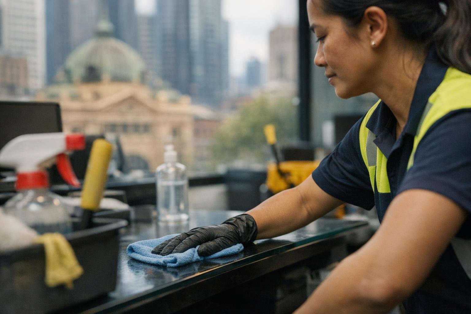 How Office Hygiene Standards applies to Office Cleaning services in Melbourne CBD, Australia — practical illustration