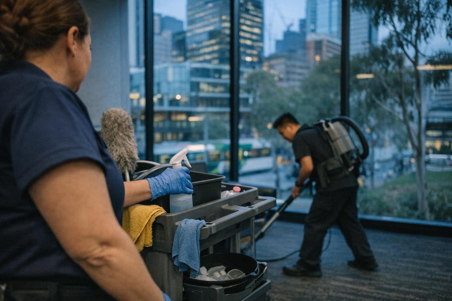 Spring Office Cleaning in Office Cleaning: Spring Office Cleaning is a comprehensive deep cleaning service performed during spring — visual guide