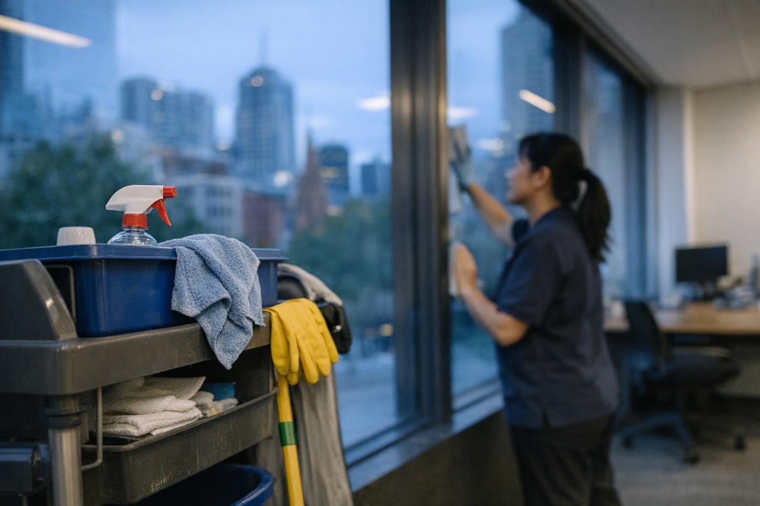 How Workplace Hygiene Protocol applies to Office Cleaning services in Melbourne CBD, Australia — practical illustration